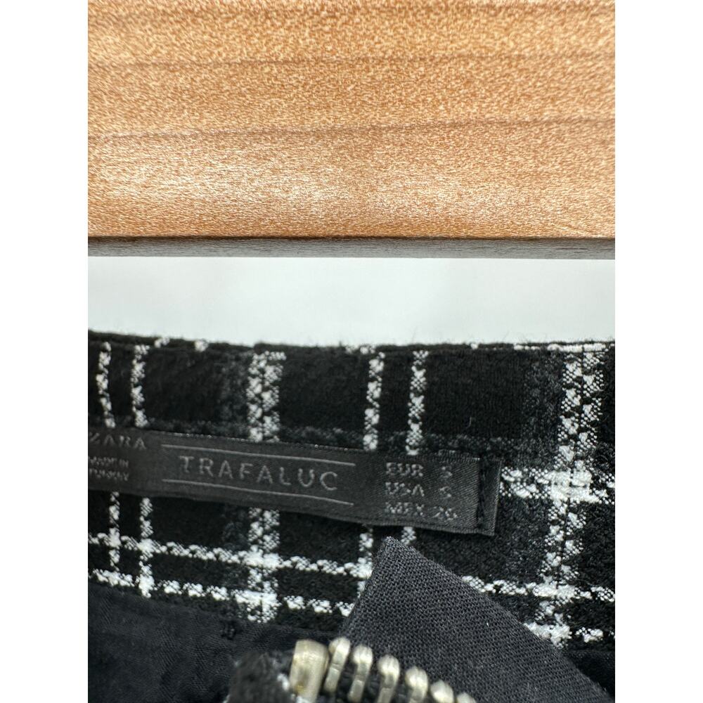 Zara Womens Black Tweed Mini Skirt Size S Academia‎ Preppy Schoolgirl - Picture 5 of 9
